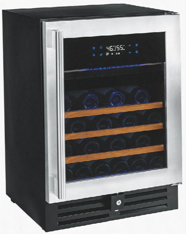 236024603 N'finity Pro Hdx Dual Zone Wine Cellar With 46 Bottle Capacity Multi Hue Led Lighting Telescopic Shelving Touchscreen Controls And Charcoal