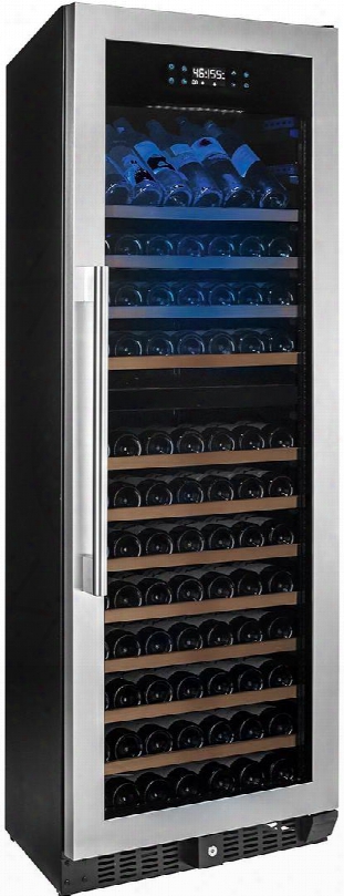 236028703 N'finity Pro Hdx Du Al Zone Wine Cellar With 187 Bottle Capacity Multi Color Led Lighting Telescopic Shelving Touchscreen Controls And Charcoal