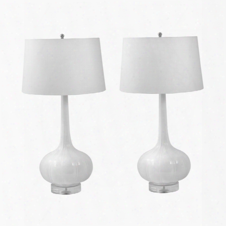 242/s2 Del Mar Porcelain Table Lamp In White