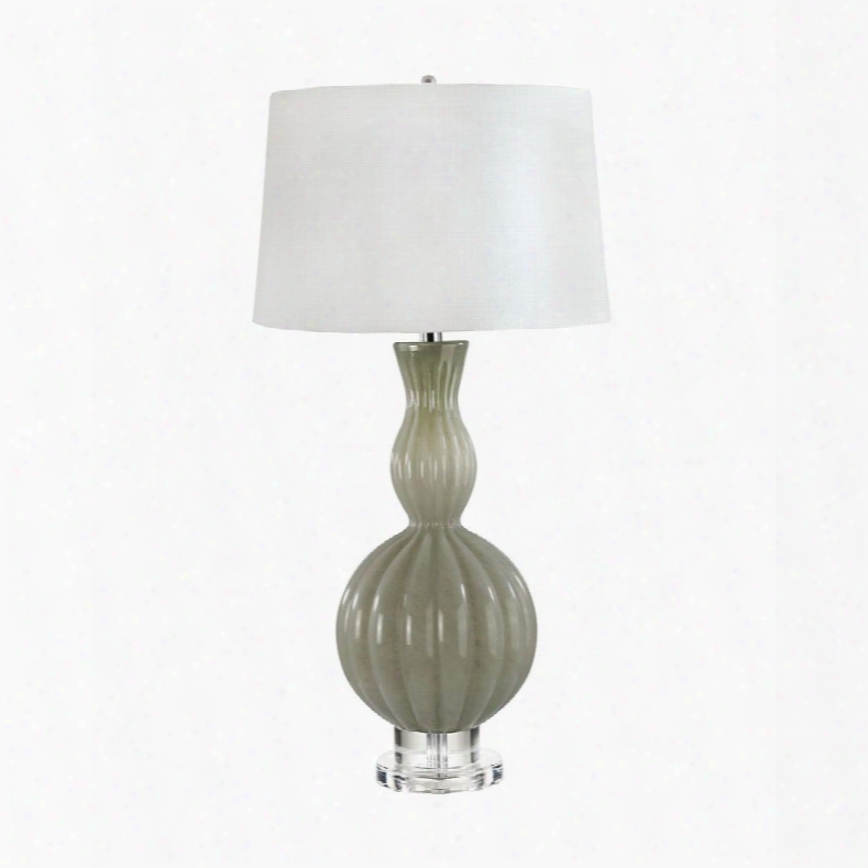 282 Glass Gourd Table Lamp In Taupe