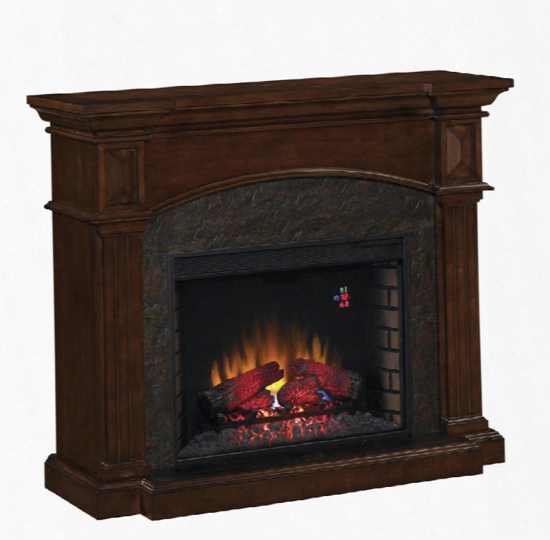 28wm4311-c259 Toledo Fireplace Wall Mantel With Reverse Breakfront Design Fluted Pilasters And Sopid Hardwood Blocks In Premium Cocoa