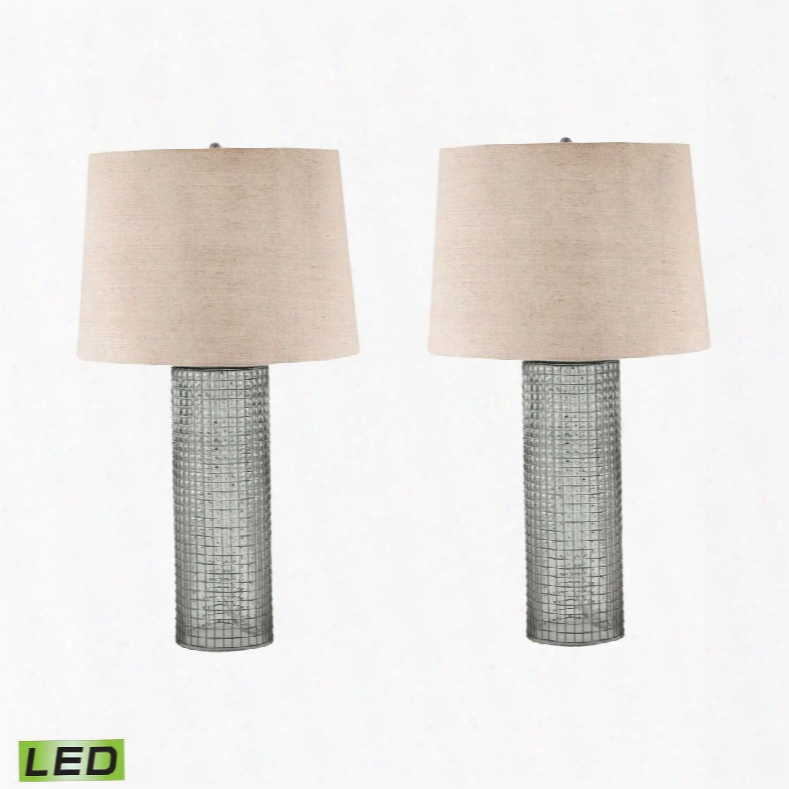 292/s2-led Glass With Wire Led Table Lamp Glass