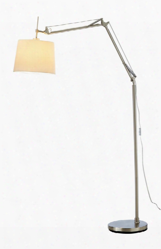 3157-22 Architect Arc Lamp Brushed Steel