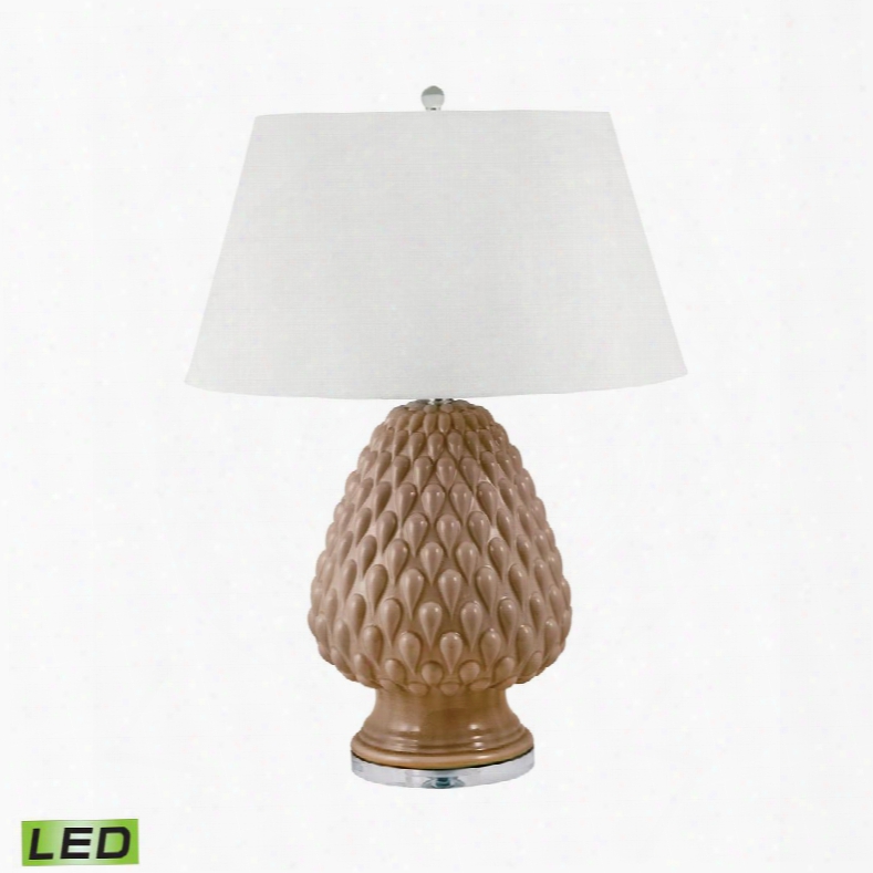 325c-led Raindrop Ceramic Led Table Lamp In Cream