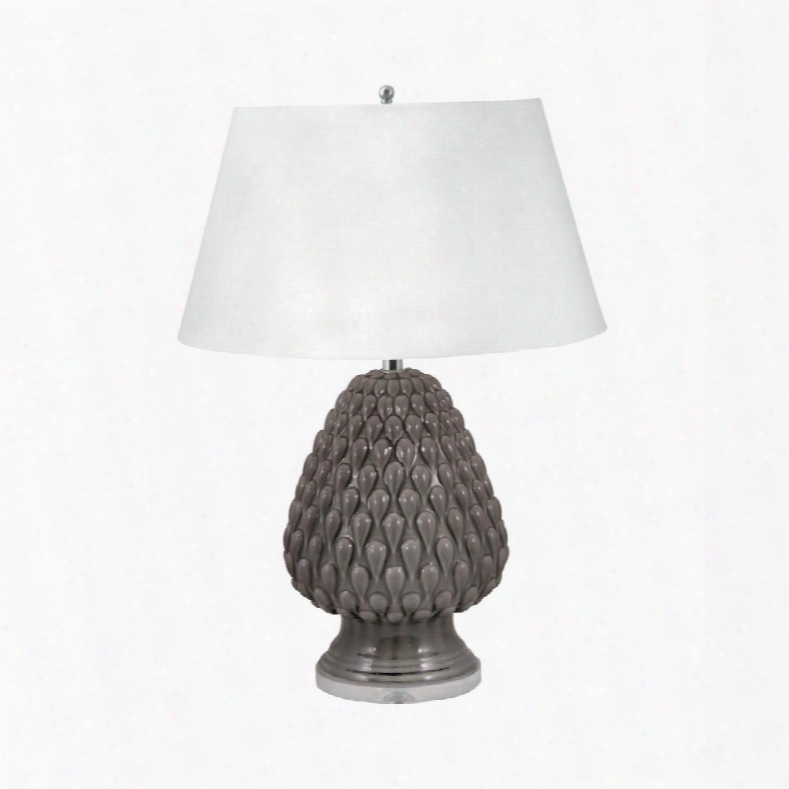 325g Raindrop Ceramic Table Lamp In Grey