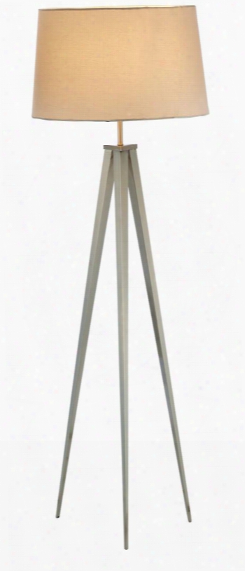 3264-22 Producer Floor Lamp Brushed Steel