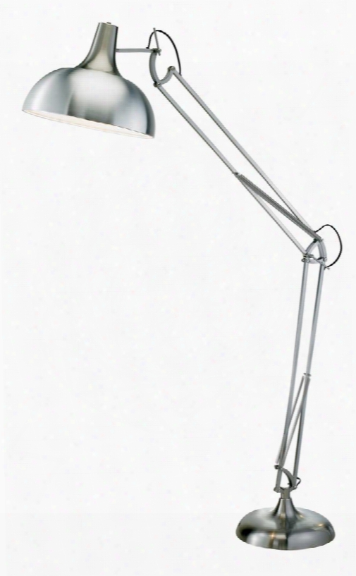 3366-22 Atlas Floor Lamp Brushed Steel