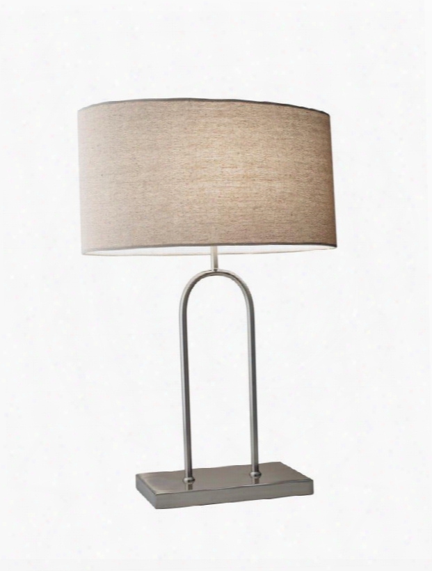 3447-22 Belmont Table Lamp Brushed Steel