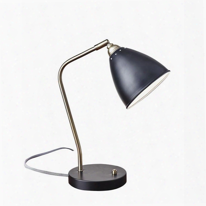 3463-01 Chelsea Desk Lamp Painted Brass/black