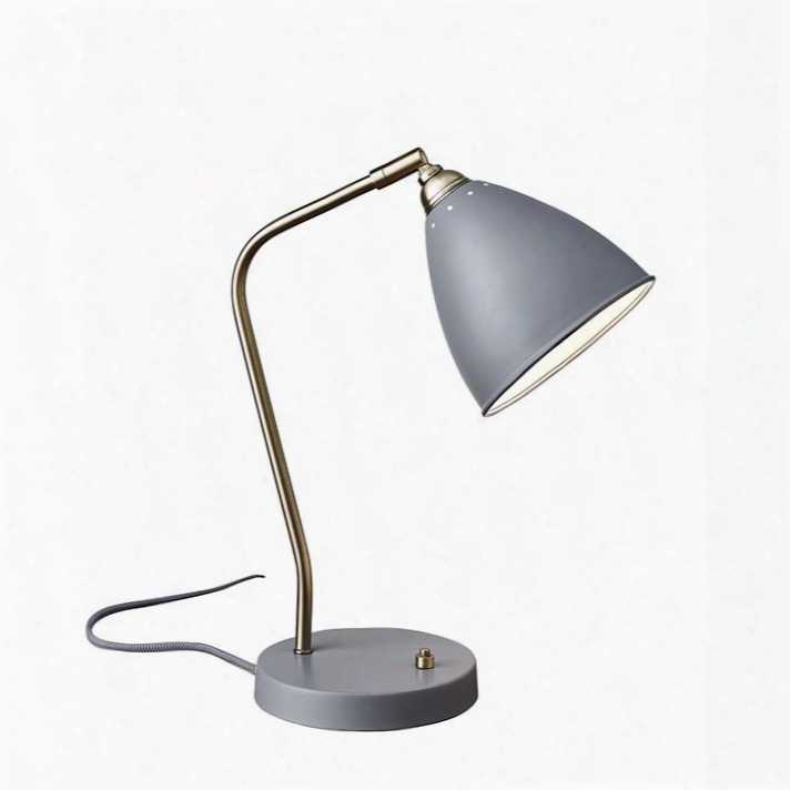 3463-03 Chelsea Desk Lamp Painted Brass/grey