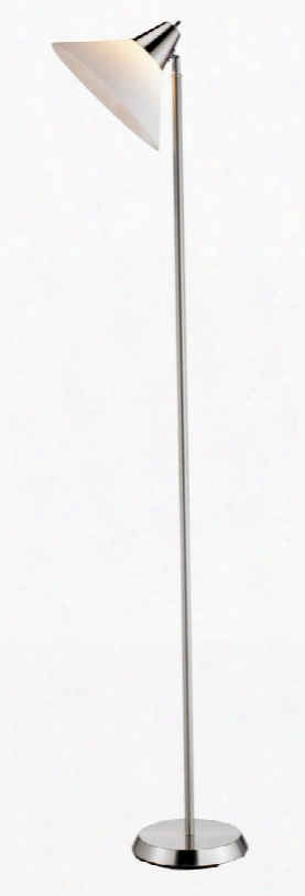 3677-22 Swivel Floor Lamp Brushed Steel