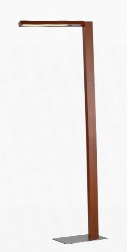 3679-15 Linden Led Floor Lamp Walnut Wood