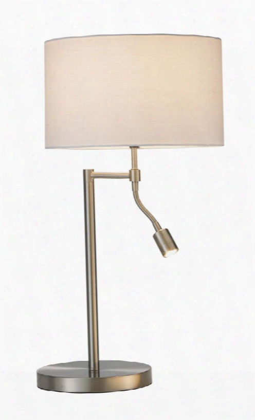 3820-22 Ellery Combo Table Lamp Brushed Steel