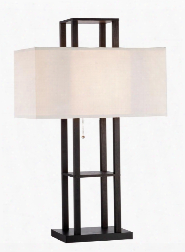 3823-01 Lloyd Table Lamp Mdf Black Pvc Veneer