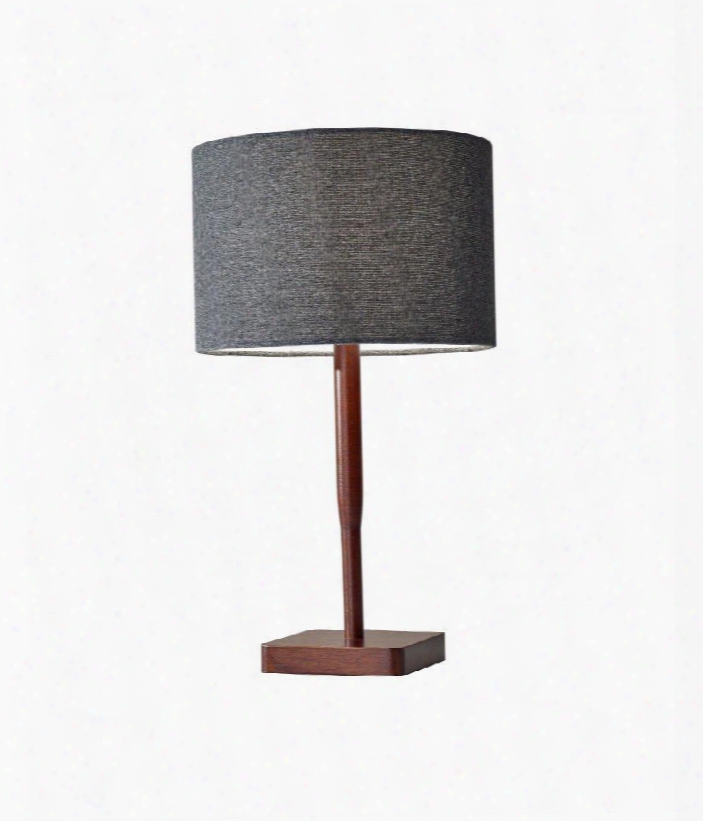 4092-15 Ellis Table Lamp Walnut Rubber Wood