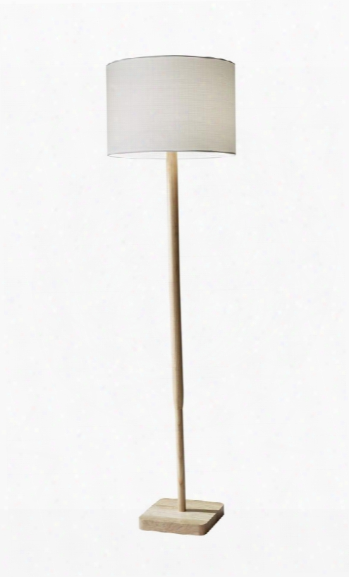 4093-12 Ellis Floor Lamp Natural Rubber Wood