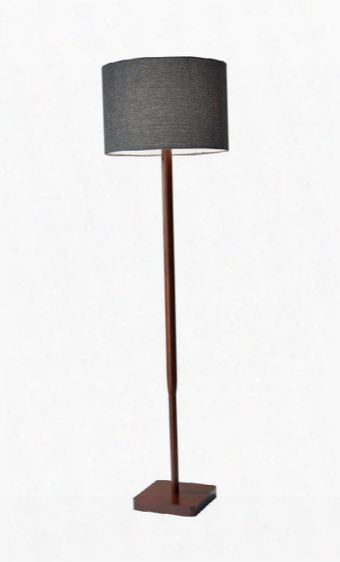 4093-15 Ellis Floor Lamp Walnut Rubber Wood