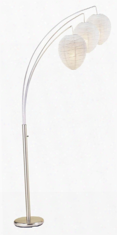 4108-22 Belle Arc Lamp Brushed Steel