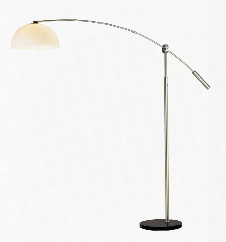 4134-22 Outreach Arc Lamp Brushed Steel