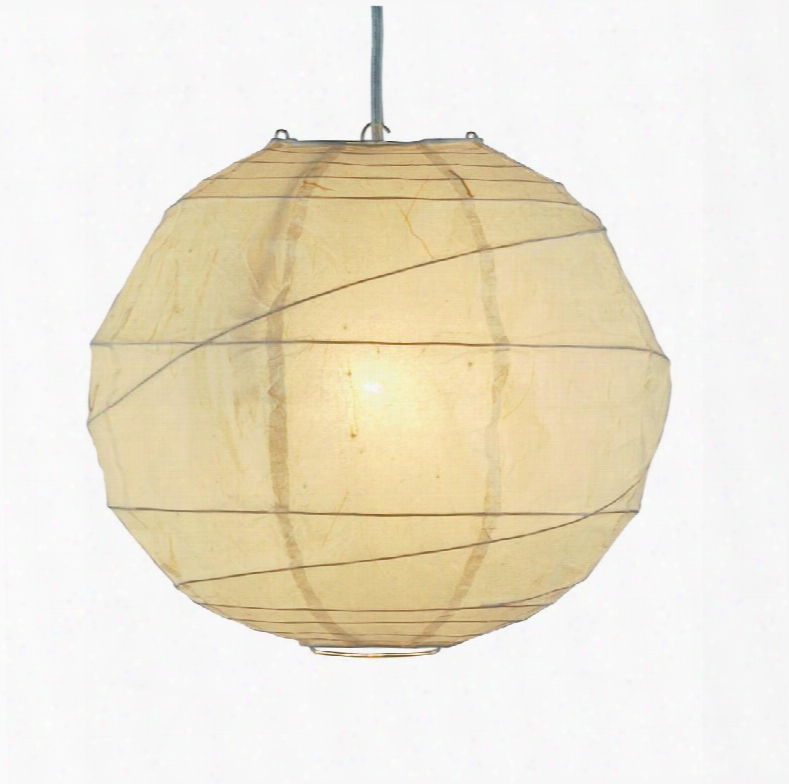 4162-12 Orb Large Pendant 24" Dia. Sphere Natural Rice