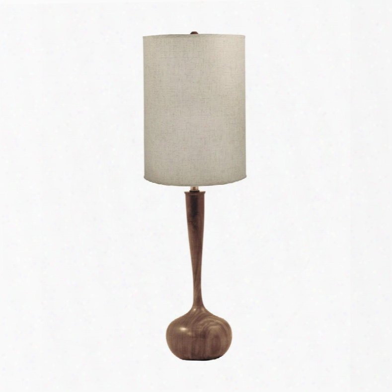 443 Wooden Tulip Table Lamp Woodtone