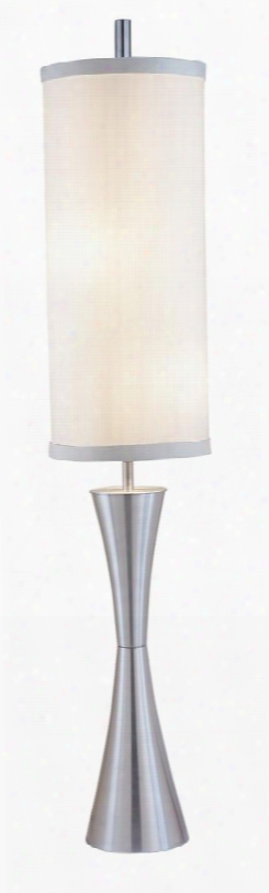 4505-22 Geneva Floor Lamp Brushed Steel