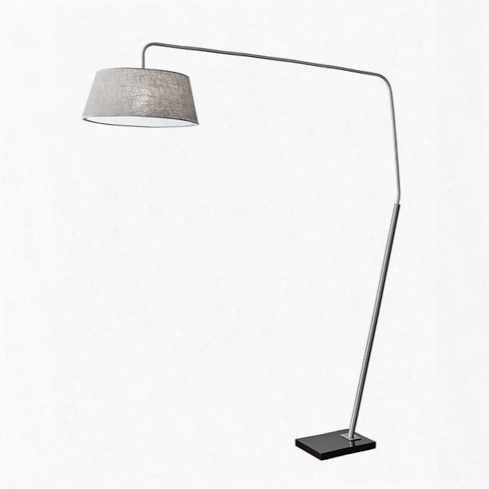 5412-22 Ludlow Arc Lamp Brushed Steel