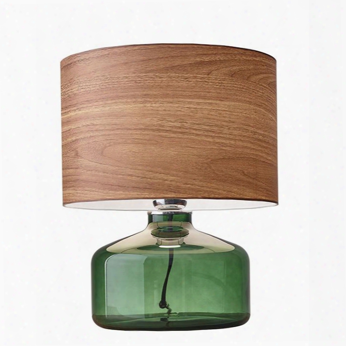 6028-05 Jade Table Lamp Greenpainted Glass