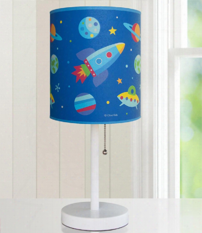 631411 Olive Kids Out Of This World Cylinder Lamp Blue