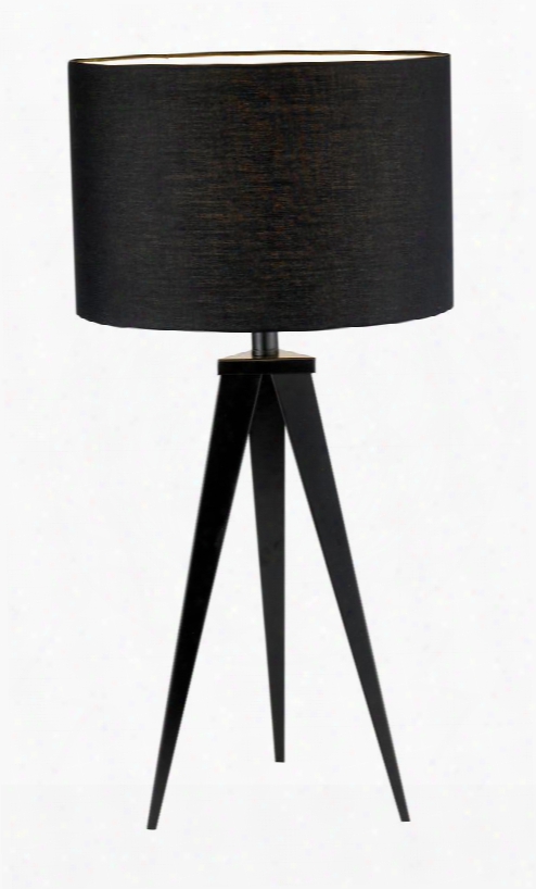 6423-01 Director Table Lamp Black