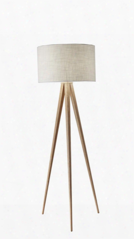 6424-12 Director Floor Lamp Natural Wood