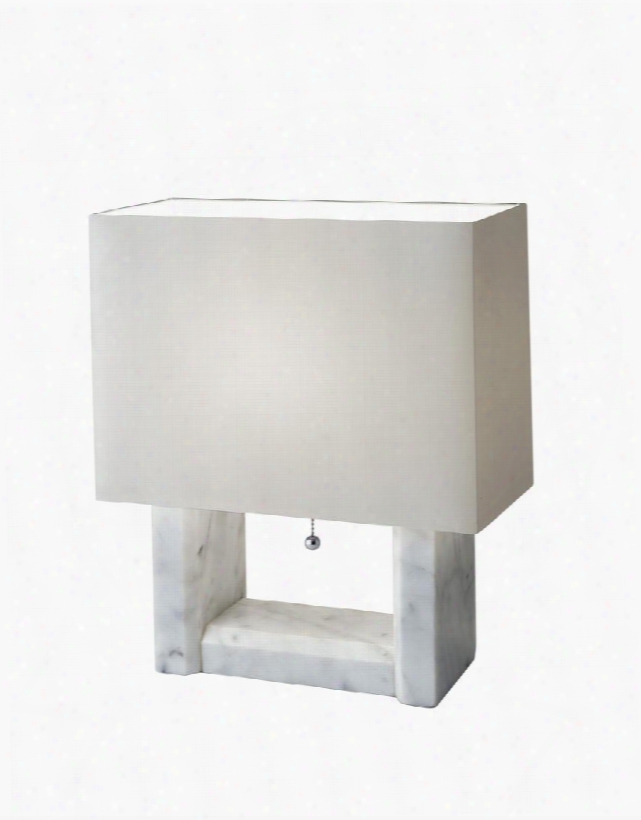 6440-02 Avery Table Lamp White Marble