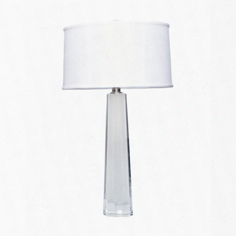 729 Crystal Faceted Column Table Lamp Clear