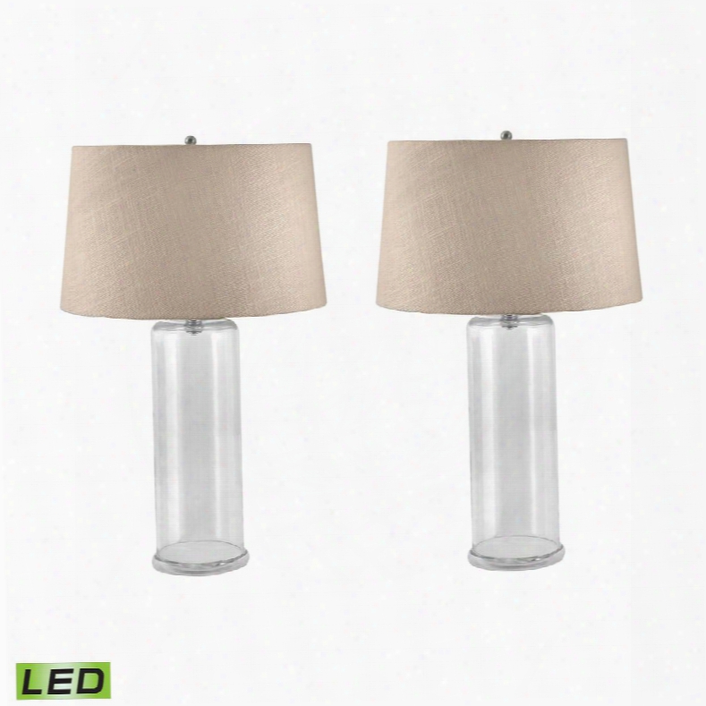 750/s2-led You-fill-it Clear Glass Eld Table Lamp Clear