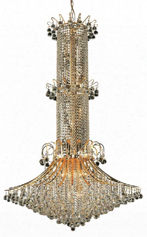 8008g44g/ss 8008 Toureg Collectionarge Hanging Fixture D44in H72in Lt: 20 Gold Finish (swarovski Strass