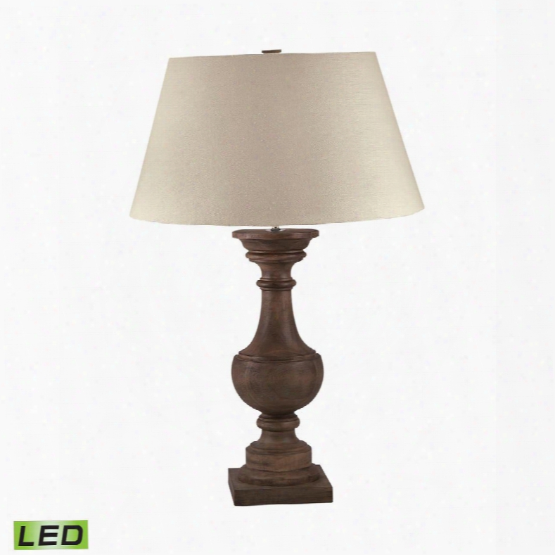 816-led Solid Wood Balustrade Led Table Lamp Natural