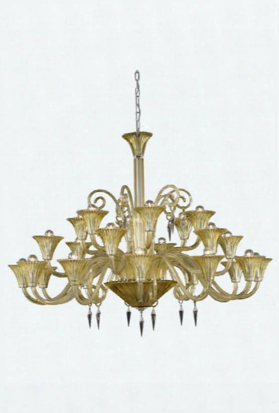 8824g49yw/ss 8824 Symphony Collection Large Hanging Fixture D49in H42in Lt: 24 Yellow Finish (swarovski Elements Crystal