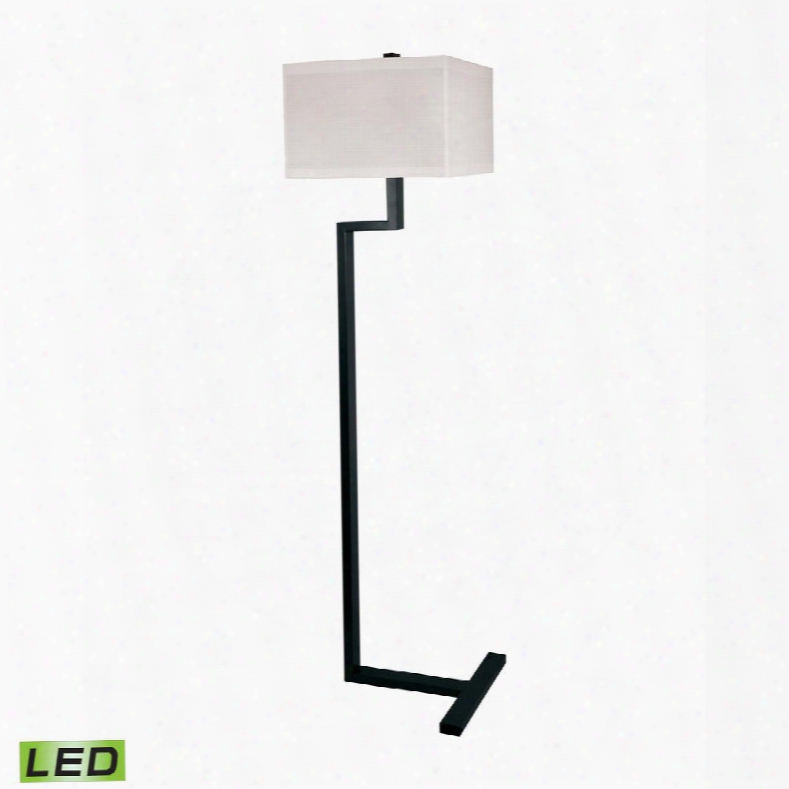 902-led Right Angle Metal Led Floor Lamp In Bronze