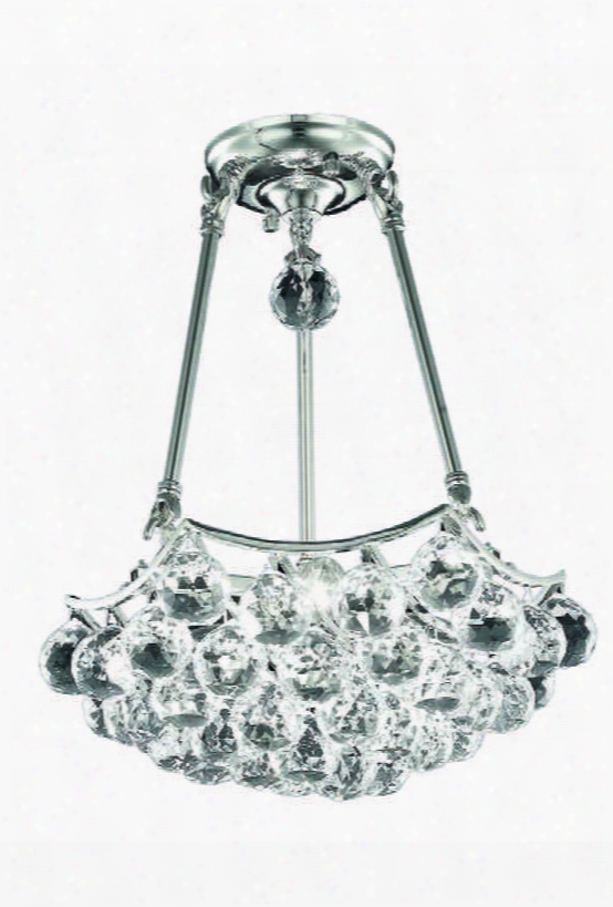 9802d14c/rc 9802 Corona Collection Hanging Fixture D14in H12in Lt: 4 Chrome Finish (royal Cut