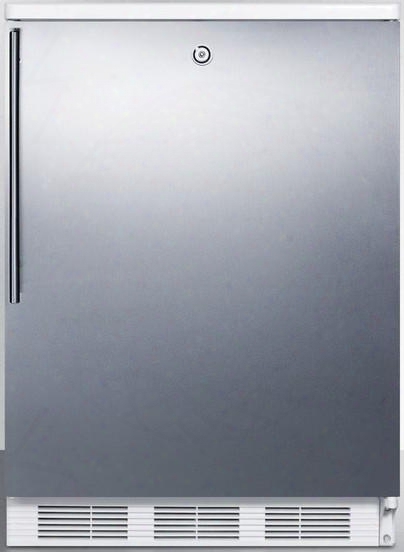 Ct66lsshv 24" Ct66j Series Medical Ccompact Refrigerator With 5.1 Cu. Ft. Capacity Factory Installed Lock Interior Light Adjustable Thermostat Clear Crisper