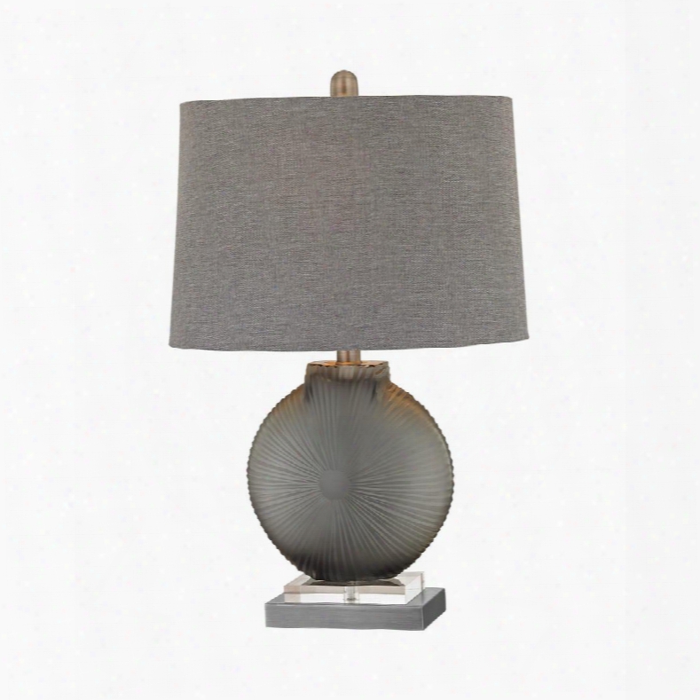 D2909 Simone 1 Light Table Lamp In Grey And Pewter