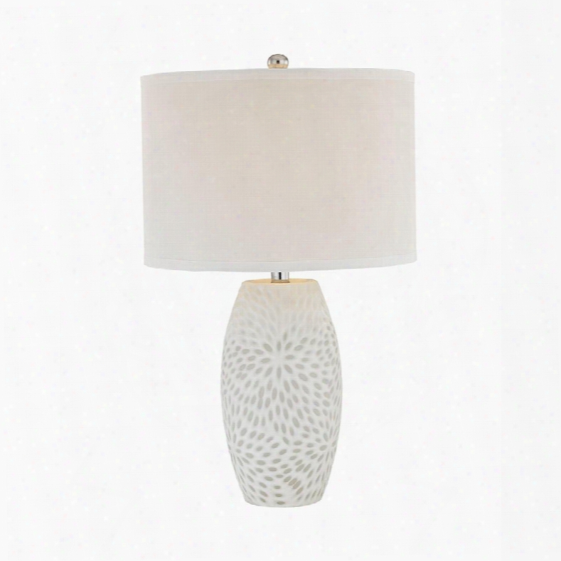 D2910 Farrah 1 Light Tbale Lamp In White