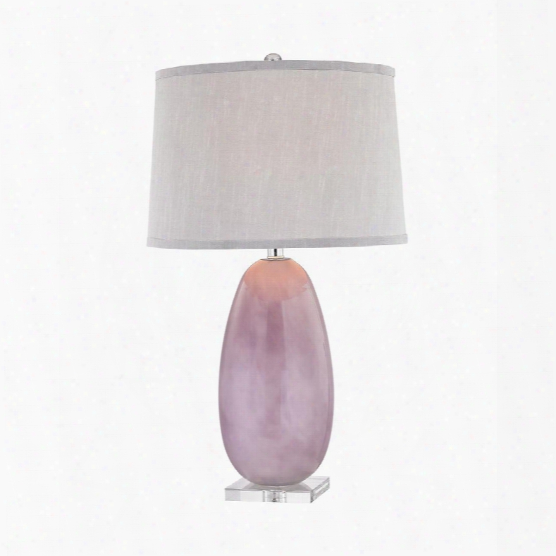 D2912 Provence 1 Light Table Lamp In Spun Lilac