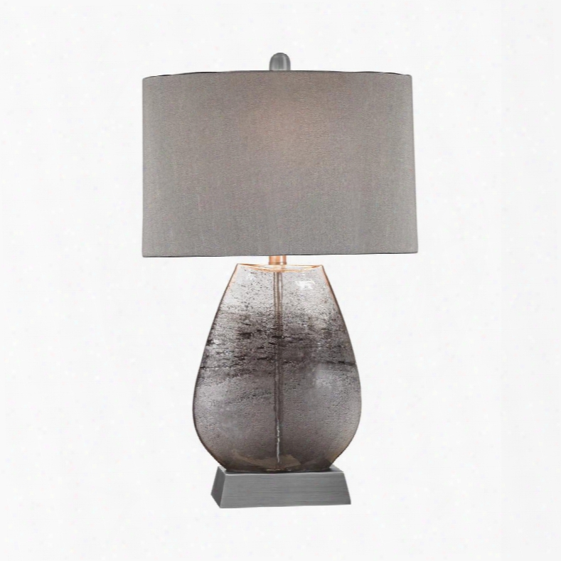 D2913 Haarlem 1 Light Table Lamp In Storm Grey And Pewter Storm