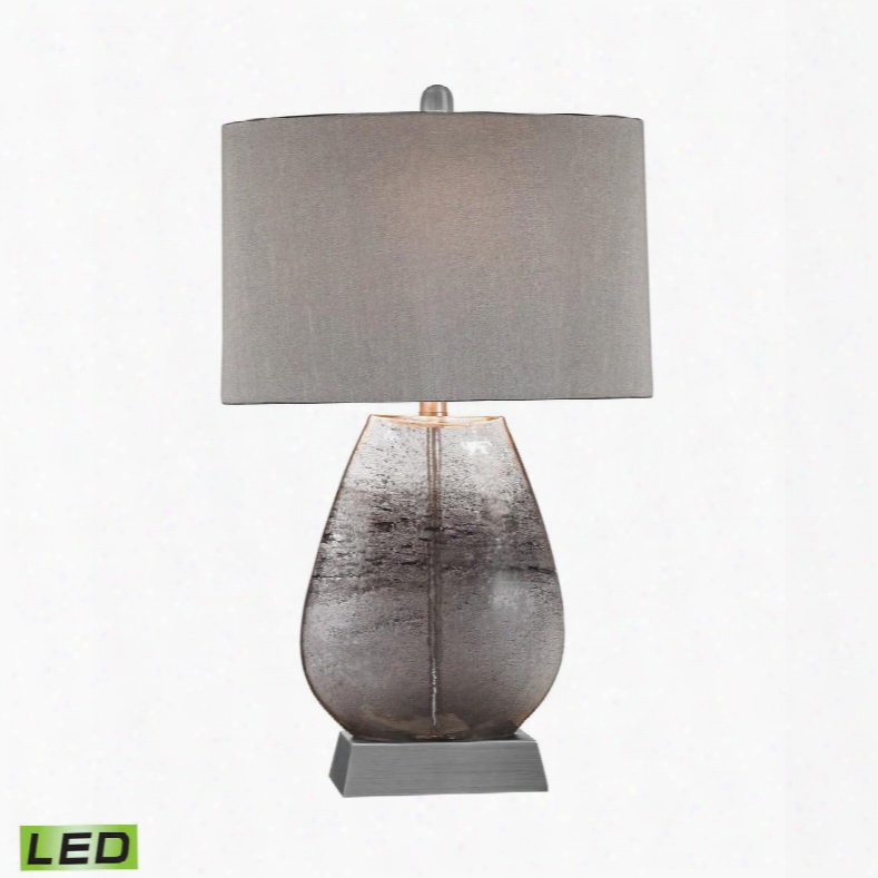 D2913-led Haarlem 1 Light Led Table Lamp In Storm Grey And Pewter Storm