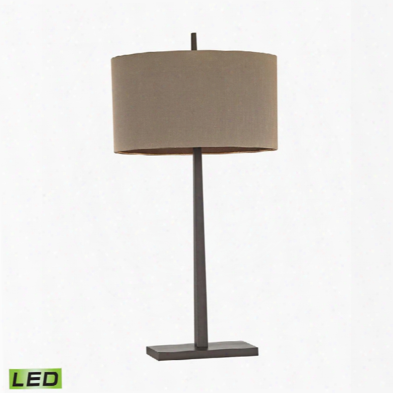 D2914-led Wheatstone 1 Light Led Table Lamp In Bronze