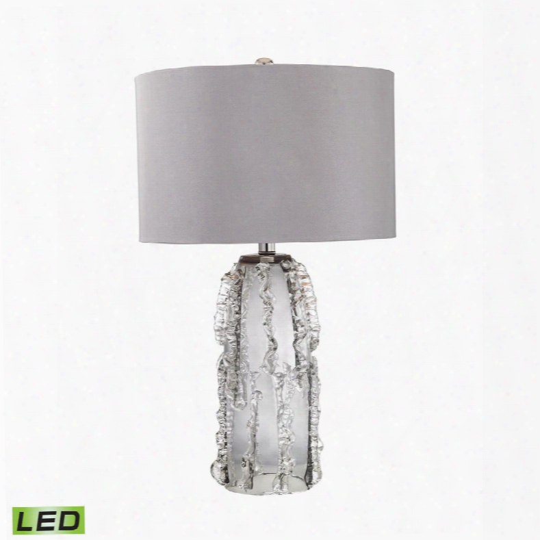 D2917-led Palais 1 Light Led Table Lamp In Grey Smoke