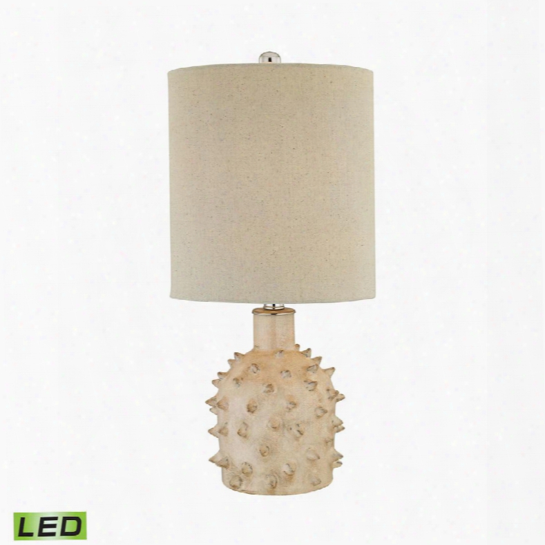 D2918-led Kankada 1 Light Led Table Lamp In Cumberland Cream Crackle