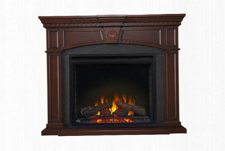 Decor Series Nefp33-0114m 55" Harlow Mantel Package With Ascent Electric 33" Fireplace Included Black Slate Styled Surround Night Light Dual Voltage And