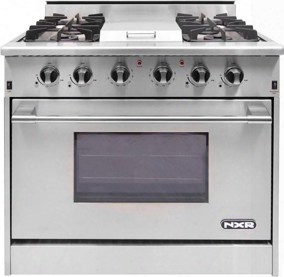 Drgb3601-lp 36" Pro-style Gas Range With 4 Sealed Burners 18 500 Btu Infrared Griddle 5.2 Cu. Ft. Manual Clean Convection Oven And Infrared Broiler In
